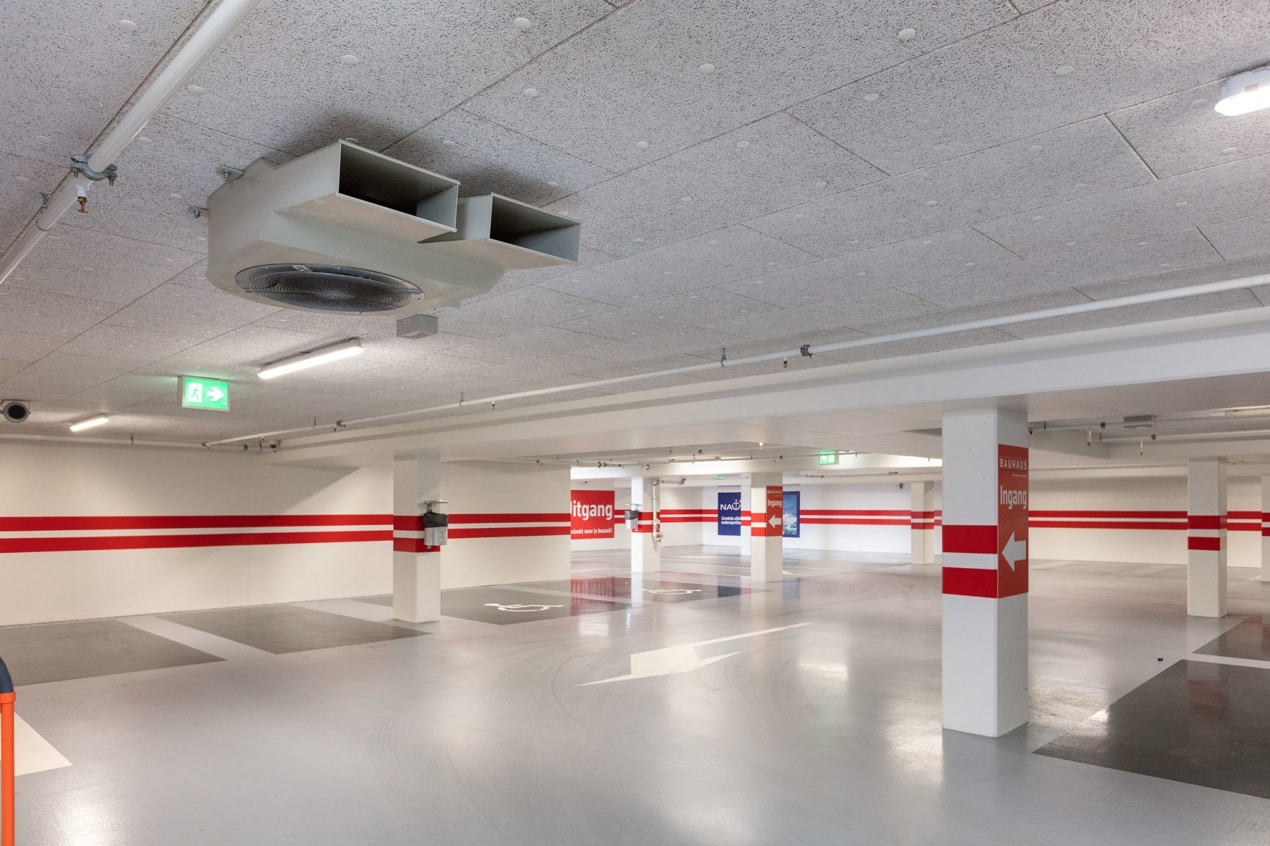 Loohuis installatie parkeergarage Bauhaus