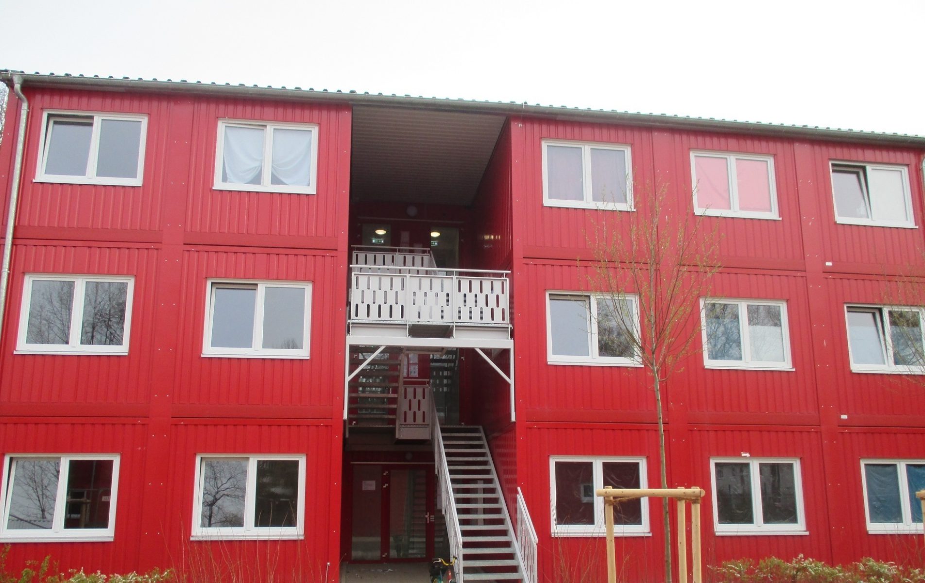 Wooncontainers in gebruik Loohuis installatie Duitsland